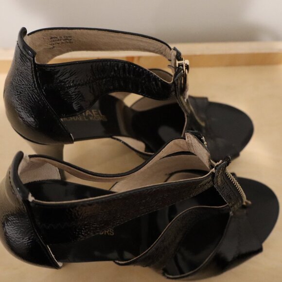 Michael Kors Women's 7 Ankle High Heel Front Zipper Sandals - Size 7.5 LIKE NEW - Picture 3 of 7